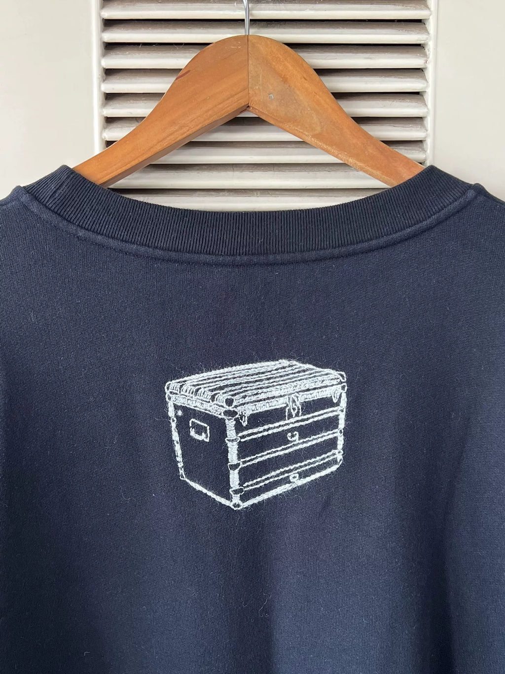 Louis Vuitton black tool embroidery sweatshirt