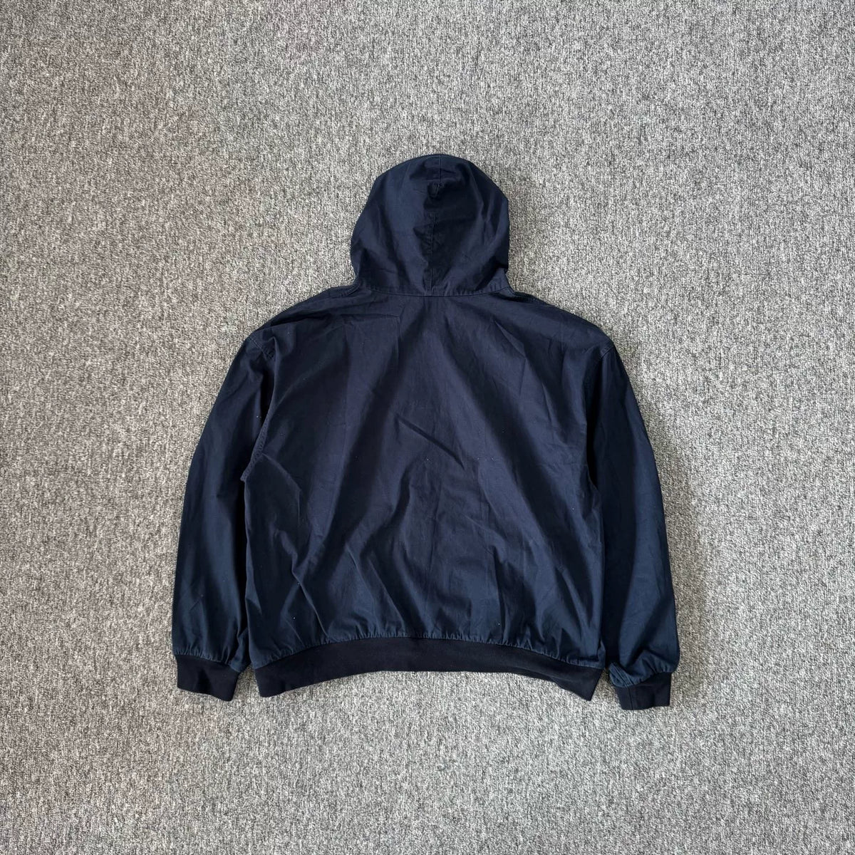 Balenciaga  Navy Washed Hooded Jacket