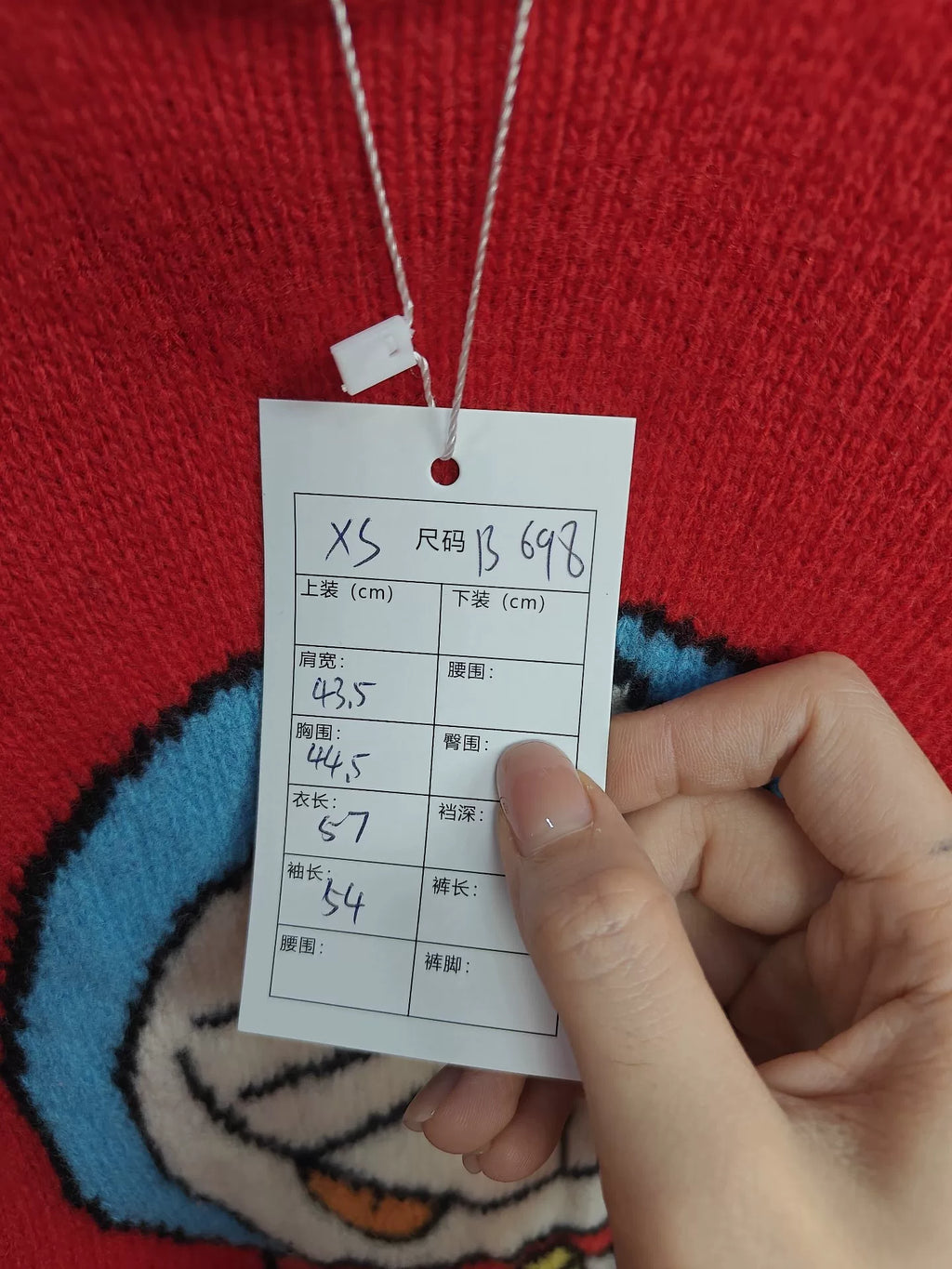 Gucci Red Doraemon Cartoon Print Sweater