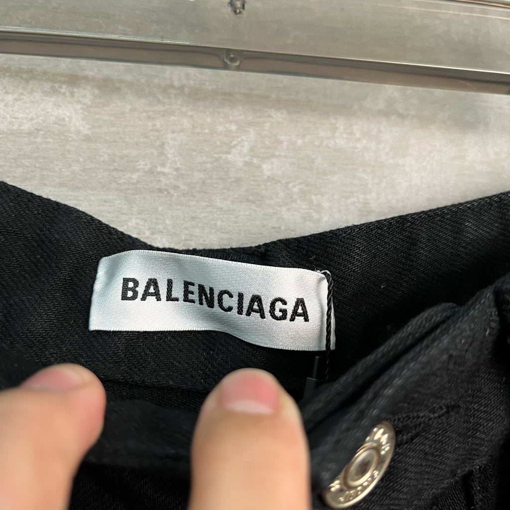 Balenciaga Black Punk-Style Utility Skirt