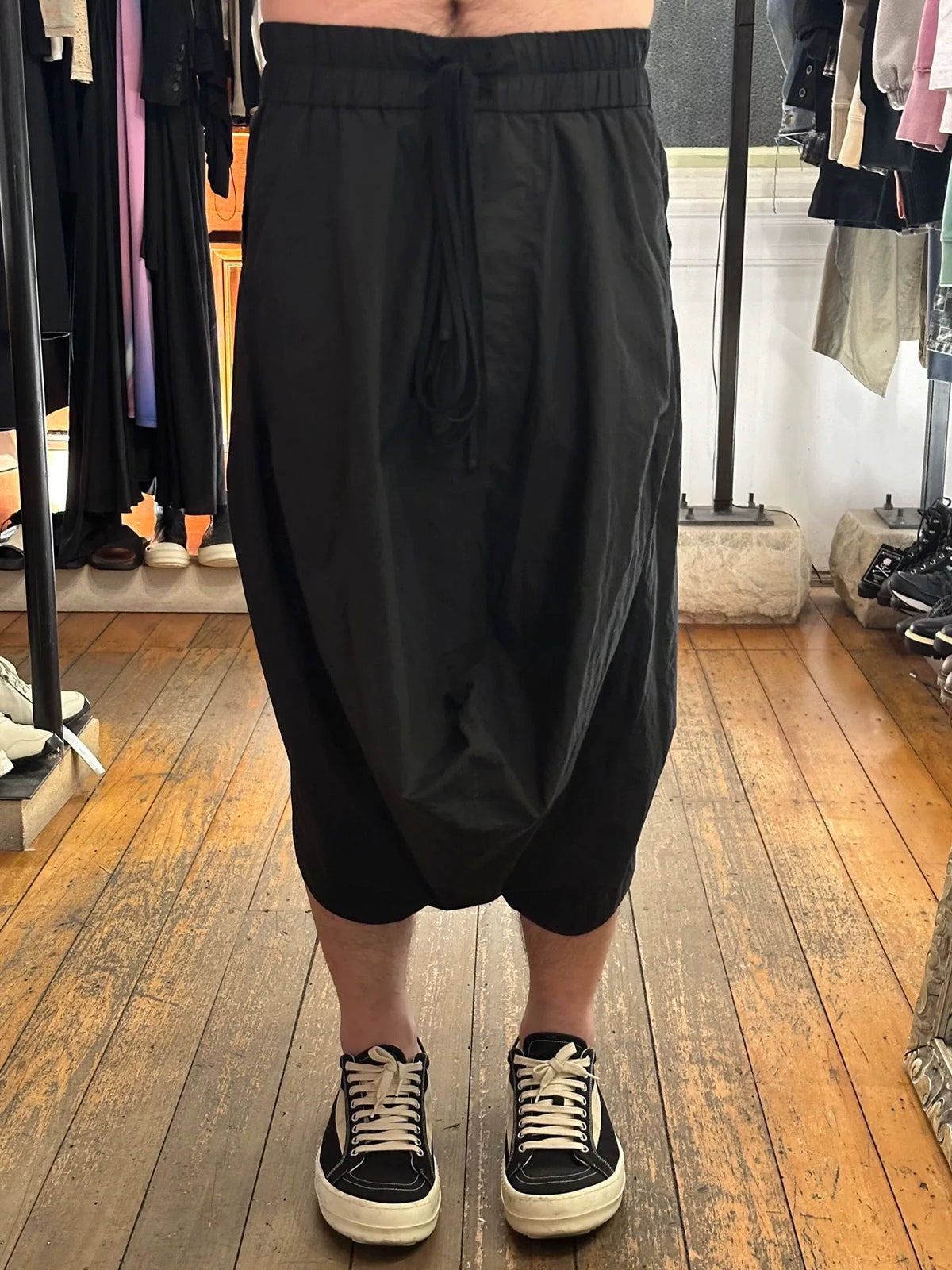 Julius SS16 Black Cotton Viscose Pants