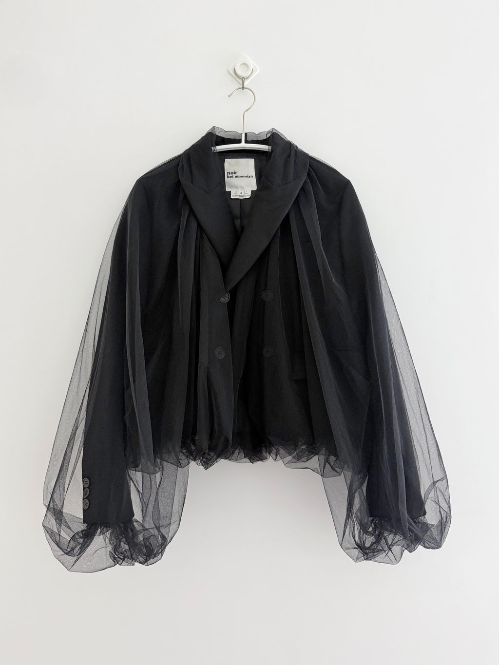 Noir Kei Ninomiya Mesh Panel FW18 Blazer - Devines