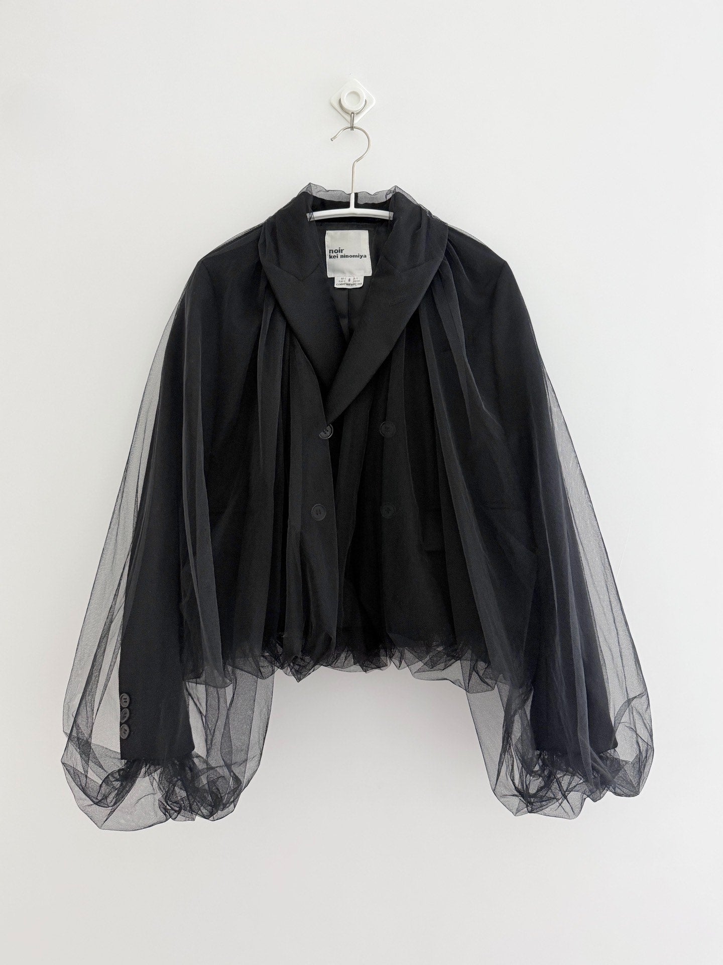 Noir Kei Ninomiya Mesh Panel FW18 Blazer - Devines