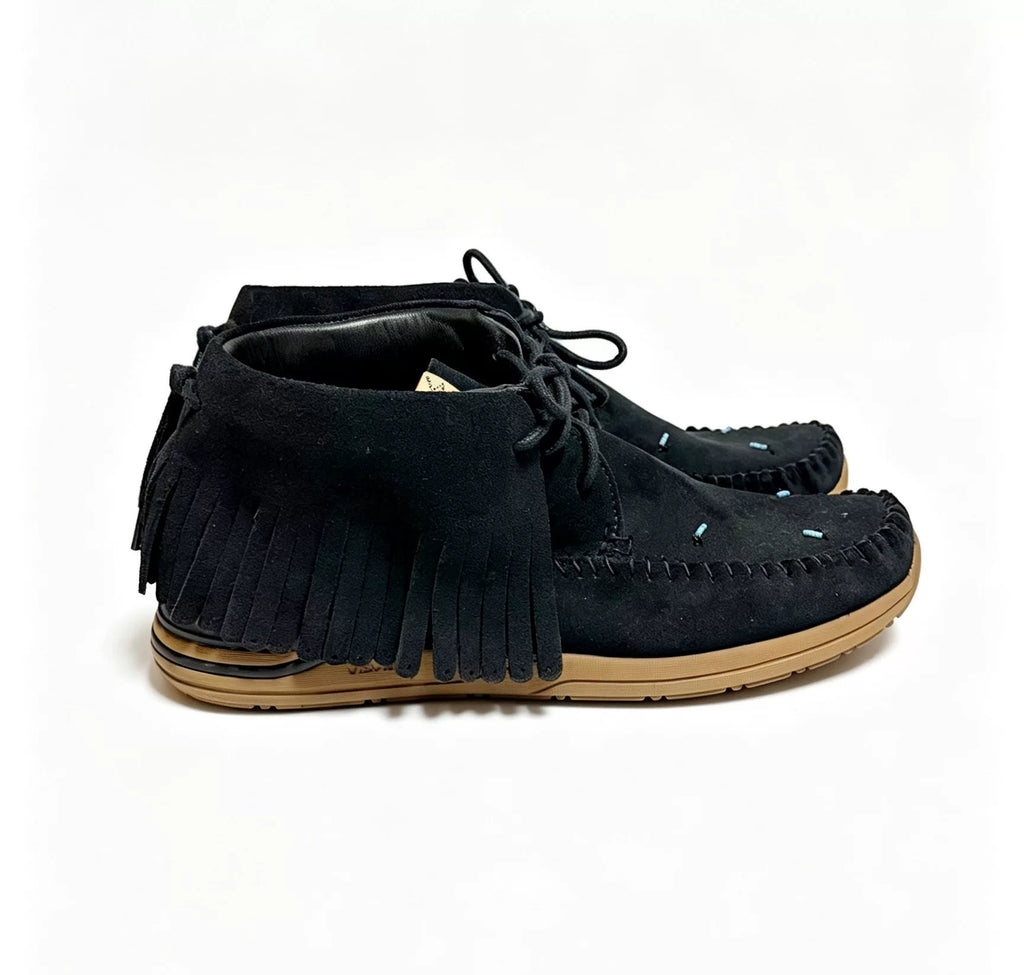 Visvim 22AW Fbt Shaman-Folk Fringe Leather Black Boots