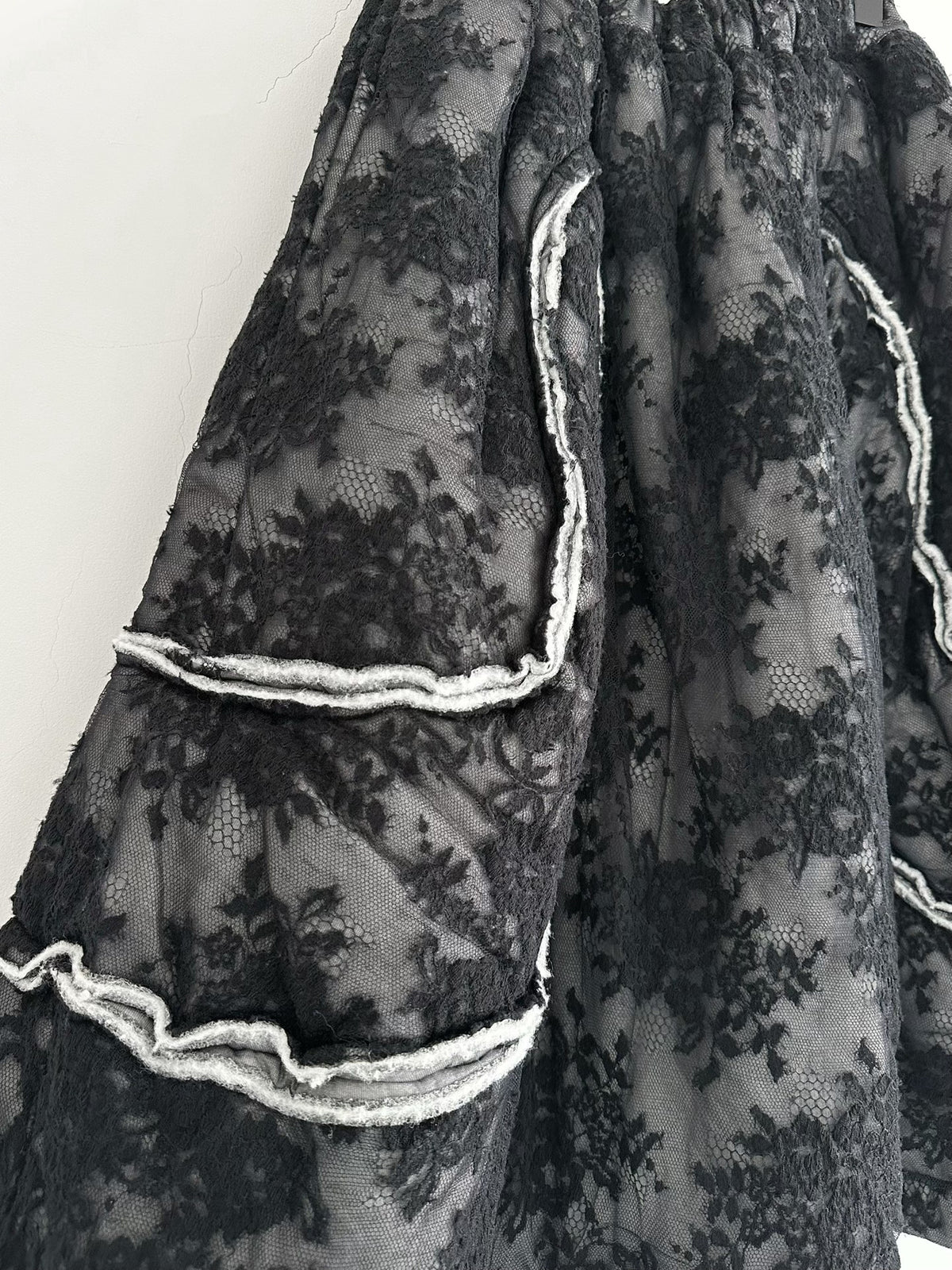 Comme Des Garcons Rei Kawakubo 2017 Main Line Crochet Lace Quilted Skirt