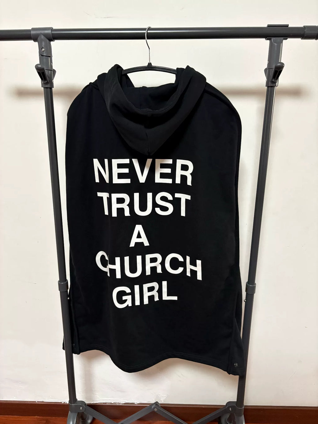 Hood By Air 'Never Trust A Church Girl' Sleeveless Zip-Up Cloak Hoodie