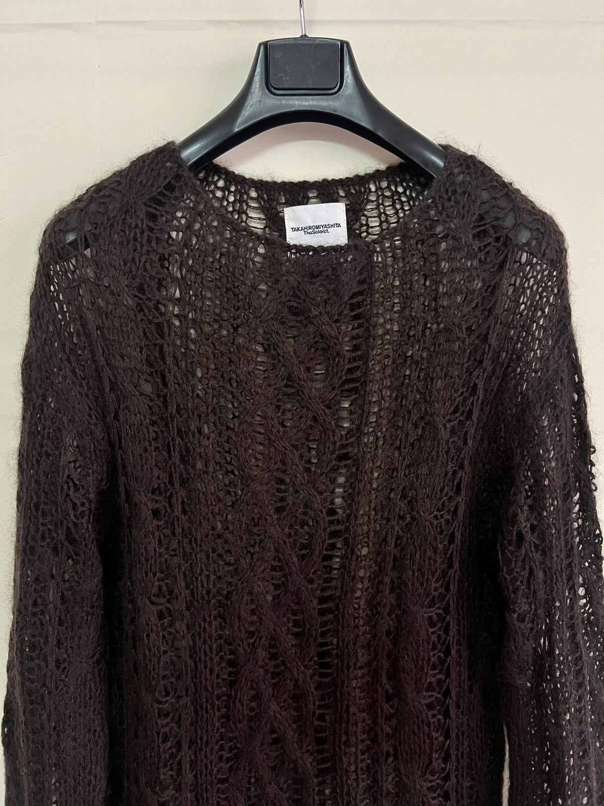 TAKAHIRO MIYASHITA TheSoloist 20AW Miyashita Takaaki designer mesh cut-out jacquard sweater
