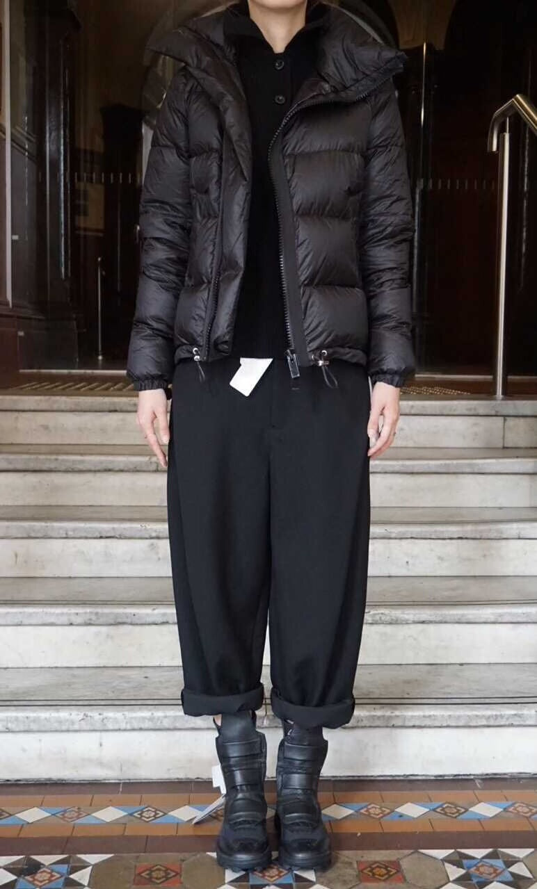 sacai FW16 Luck Black A-Line Puffer Down Jacket