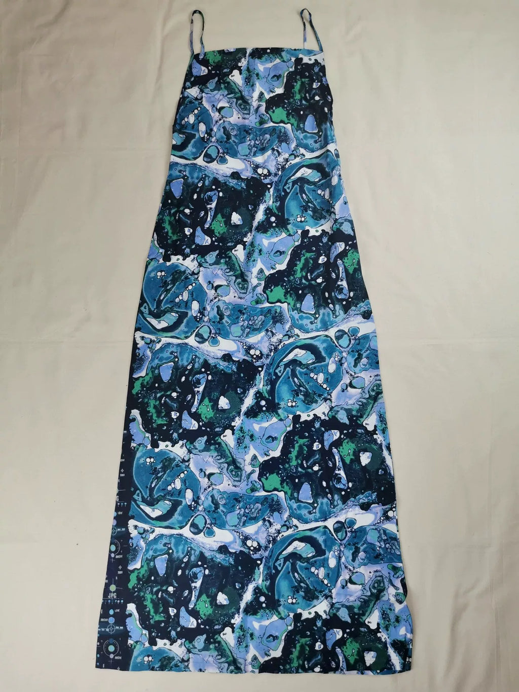 2001 Spring/Summer Jean Paul Gaultier Blue Liquid Long Dress