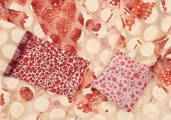 Jean Paul Gaultier Vintage Red Polka Dot Mesh Top