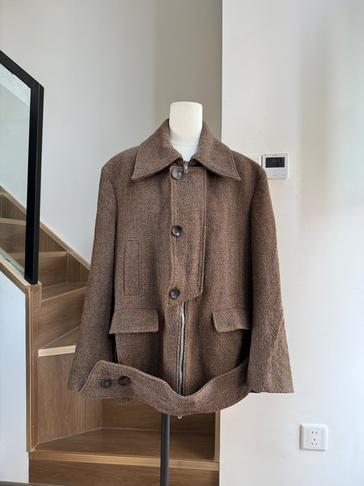 Namacheko FW20 Eternal Flower Asymmetric Zip-Up Jacket