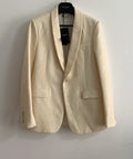Saint Laurent 21SS Runway Off-White Silk Wool Suit