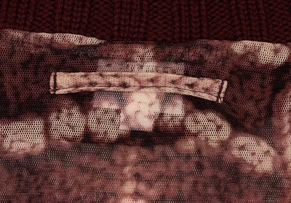 Jean Paul Gaultier Vintage Red Cable Knit Mesh Top