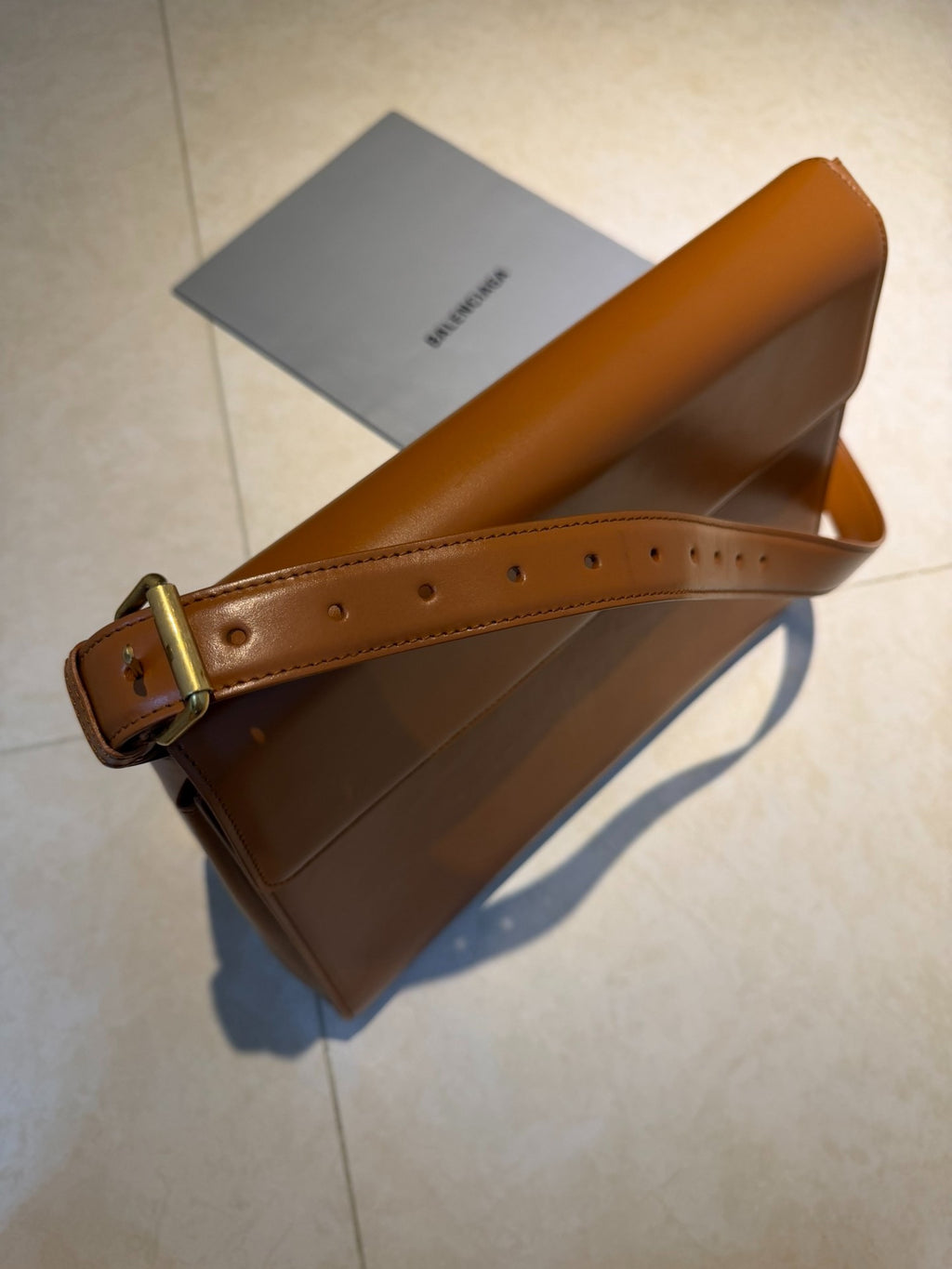 Balenciaga Medium Ghost Crossbody Brown Bag