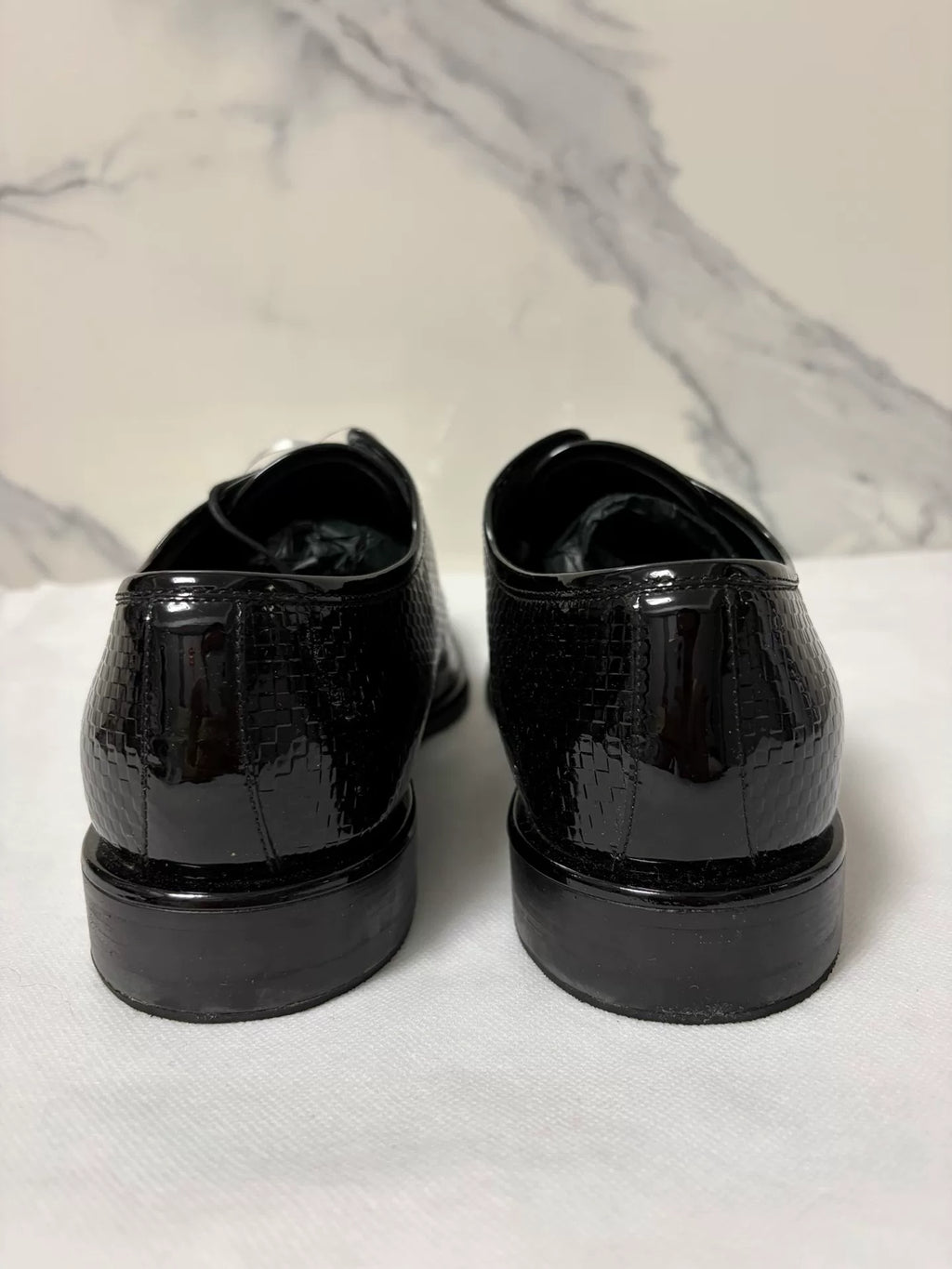 Louis Vuitton Black Snake Print Leather Shoes