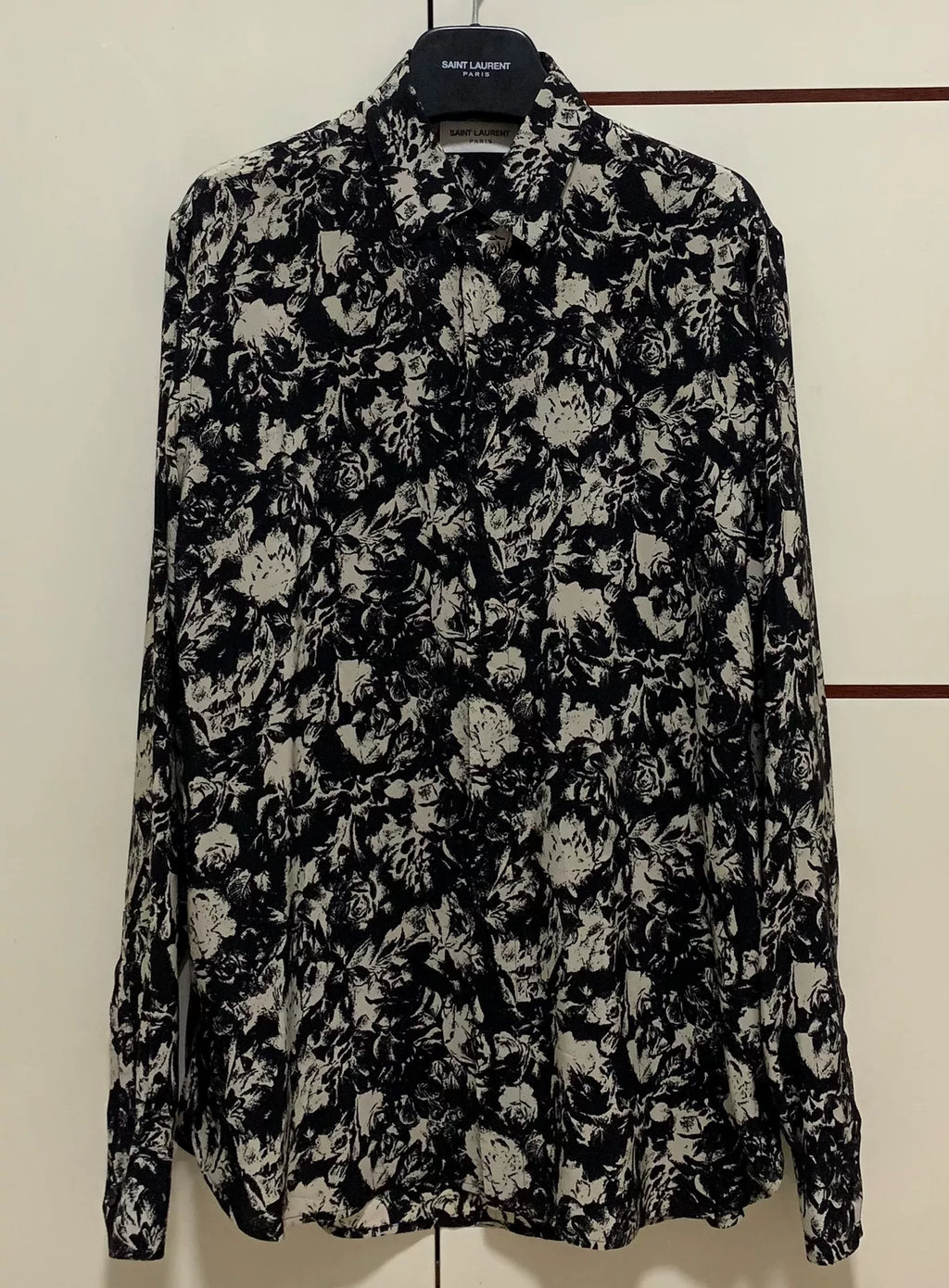 Saint Laurent 22SS Silk French Rose Shirt