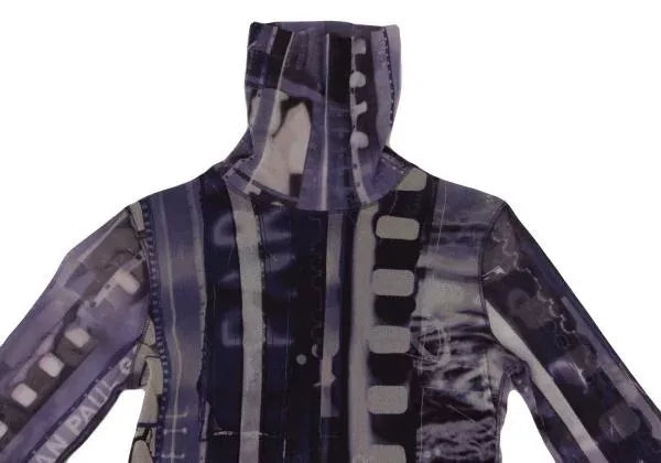 Jean Paul Gaultier Vintage Purple Floral Mesh Top