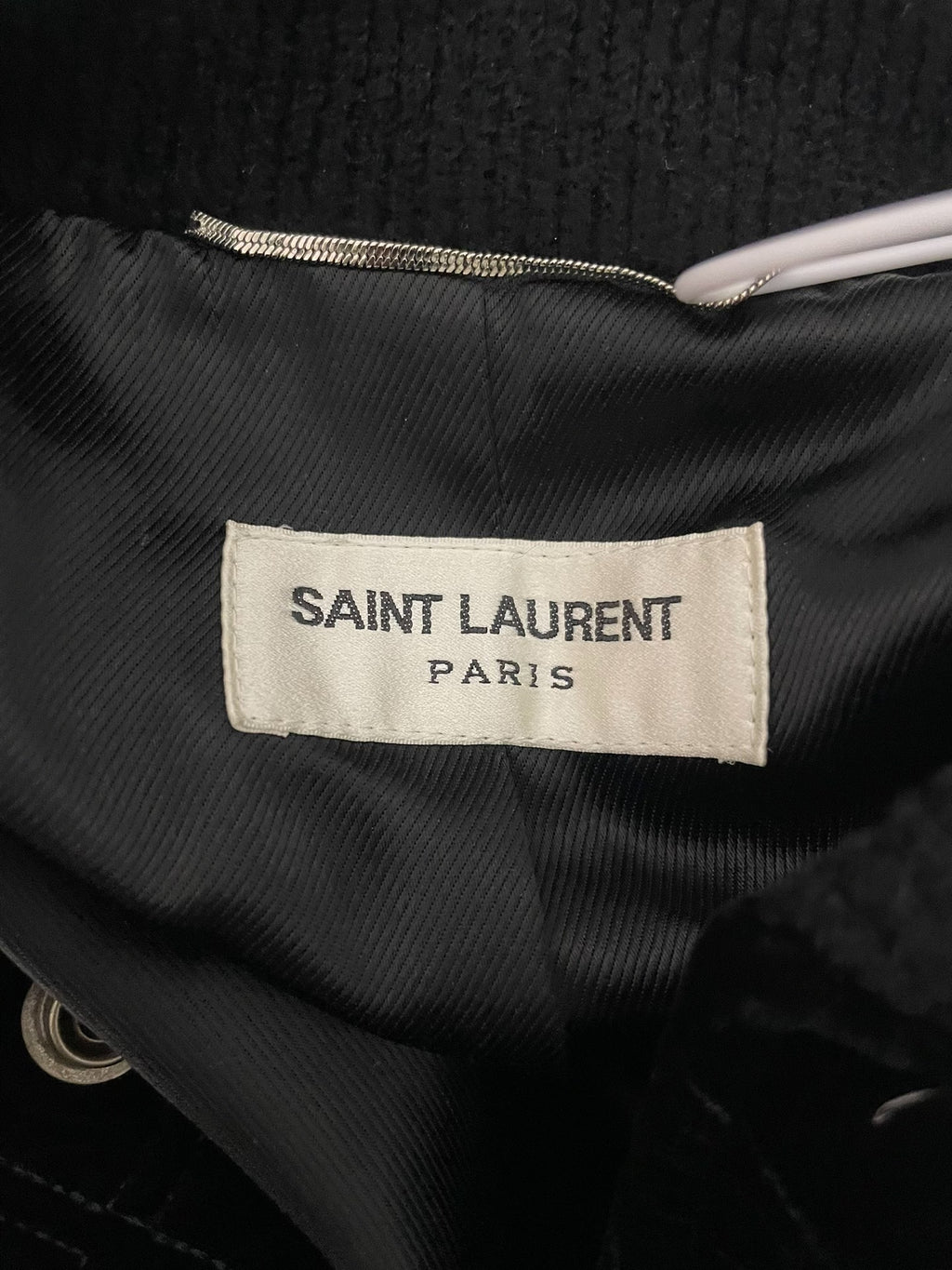 Saint Laurent FW18 Black Velvet Quilted Jacket
