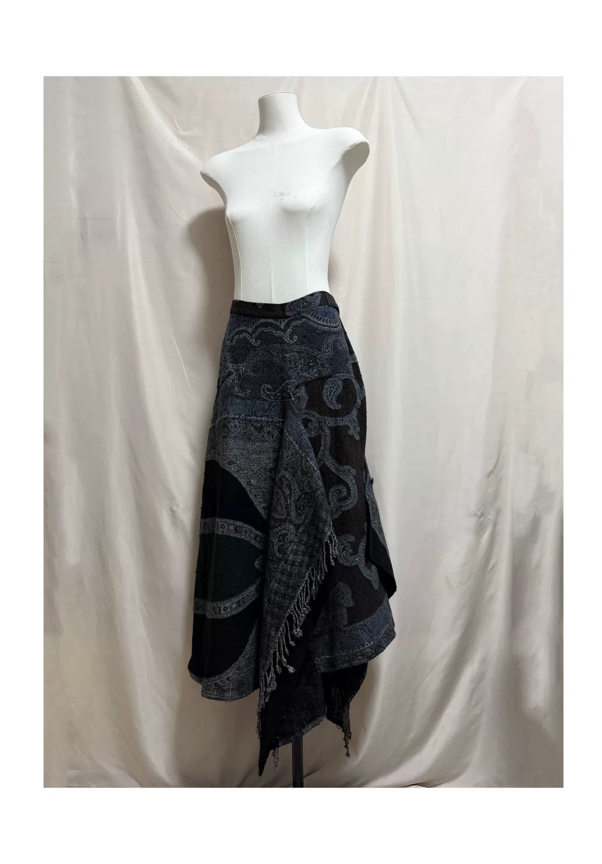 Yohji Yamamoto Noir Totem Wool Skirt