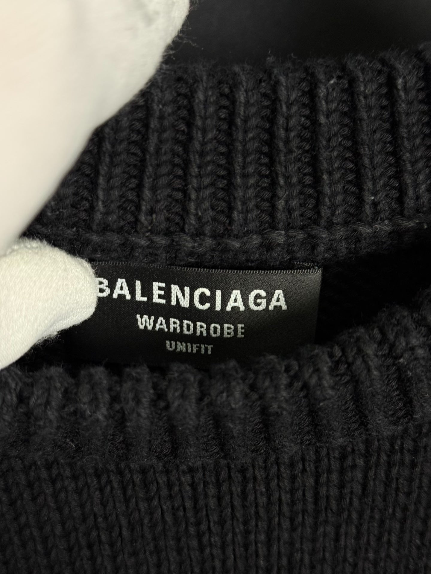 Balenciaga Black Crew Neck Knit Sweater