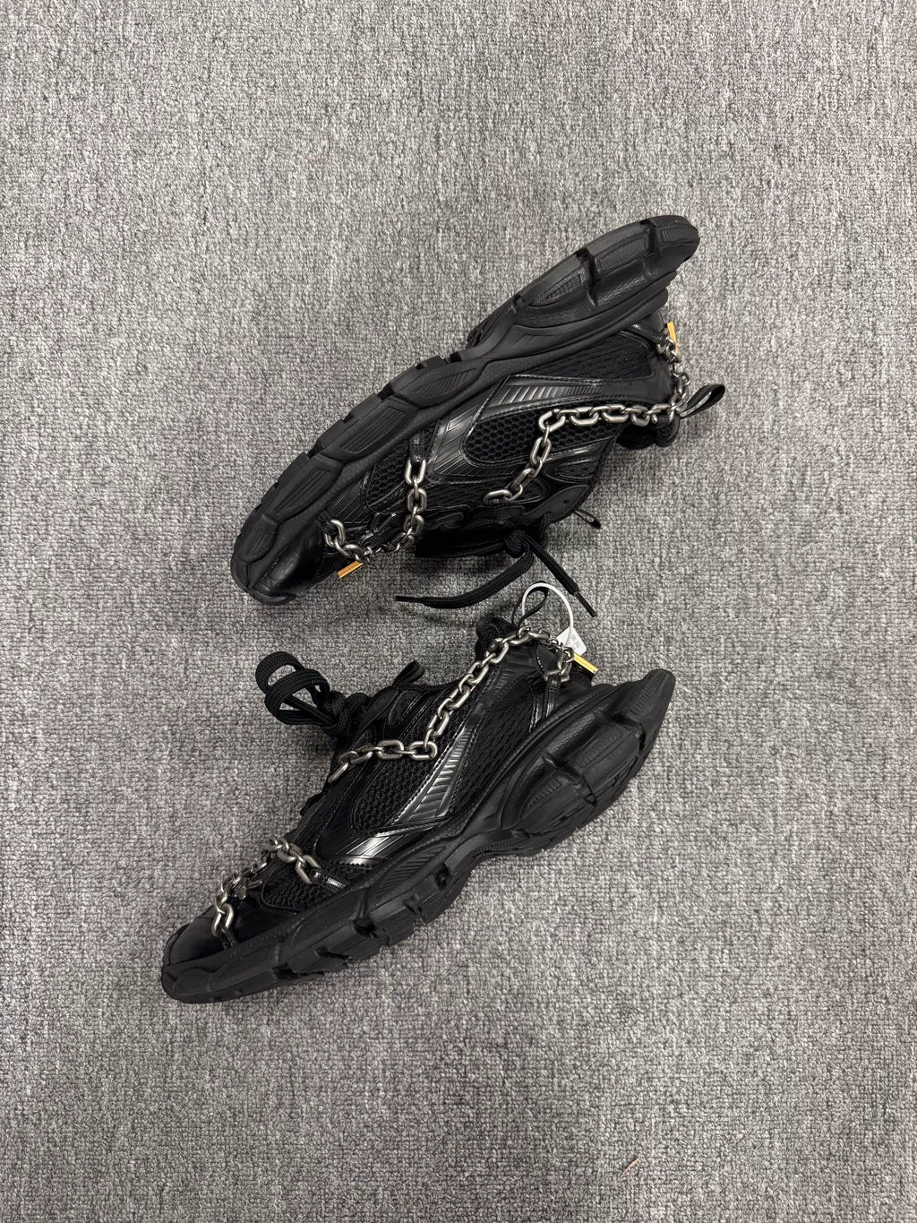 Balenciaga 3XL Black Chain Sneakers