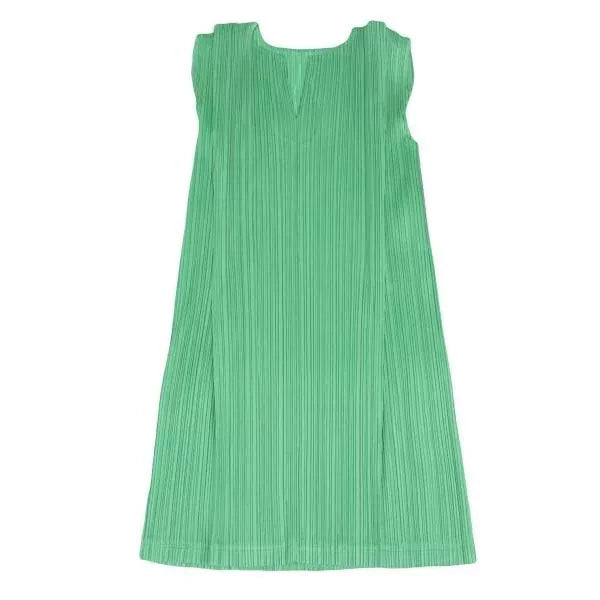 Issey Miyake Vintage Green Pleated Dress