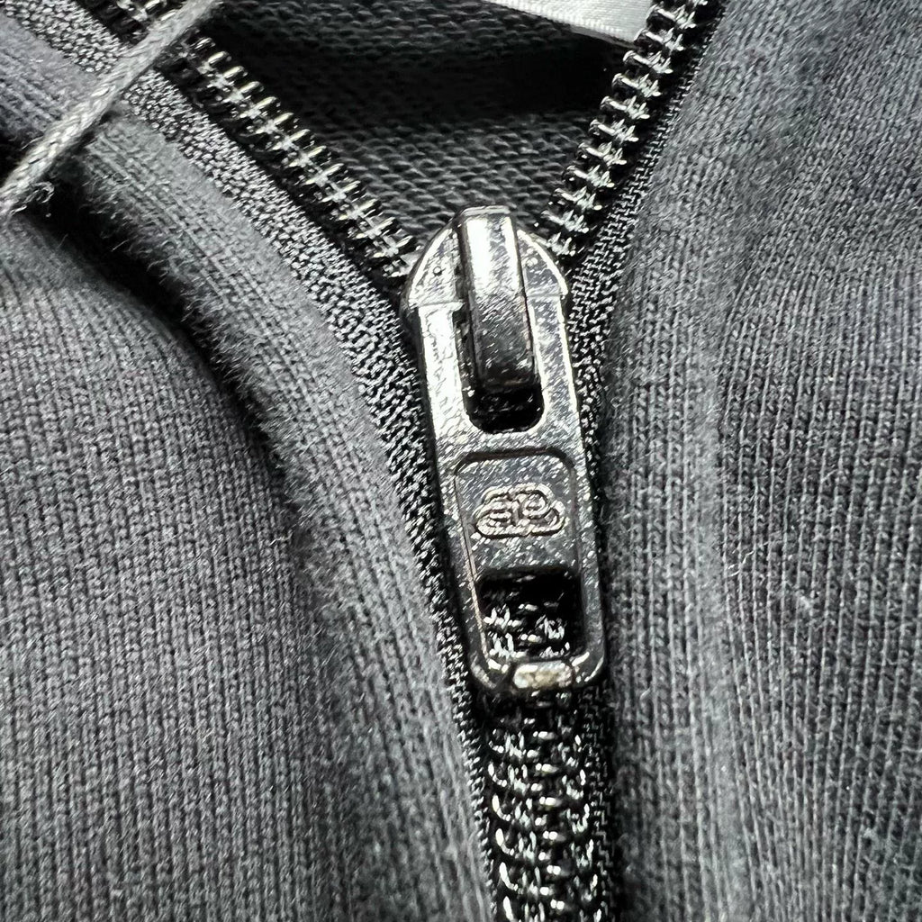 Balenciaga Crew Print Regular Fit Zip-Up Hooded Jacket