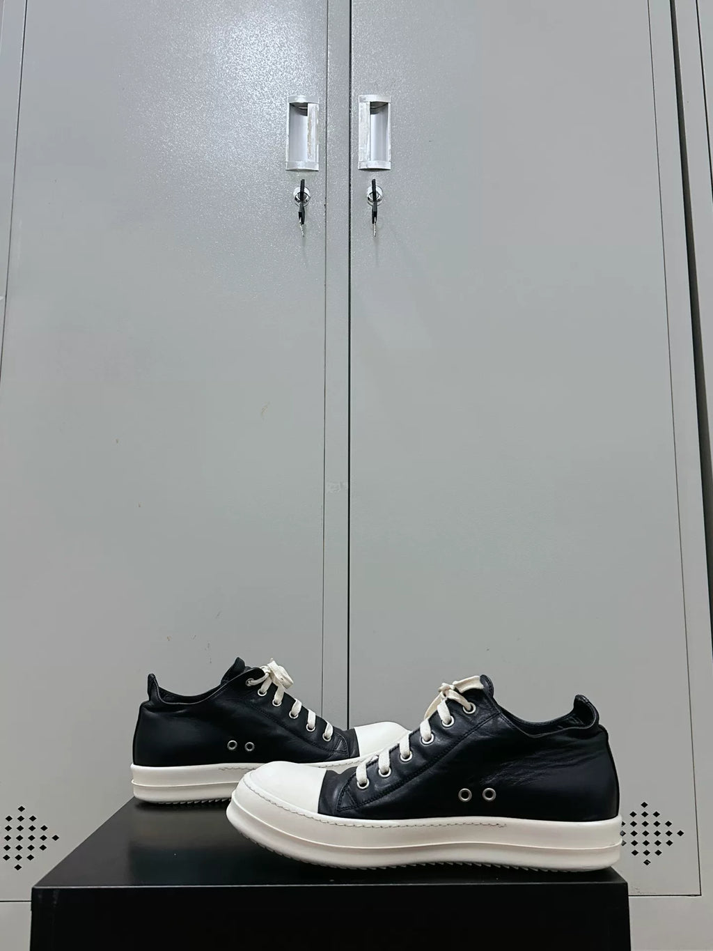 Rick Owens Leather Large Converse Sneakers