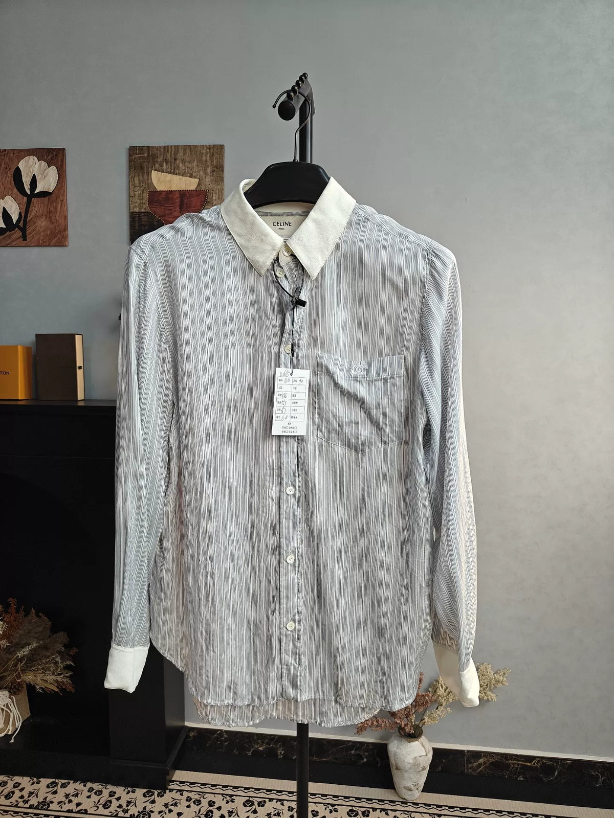 Celine Paris Stripe Silk Shirt