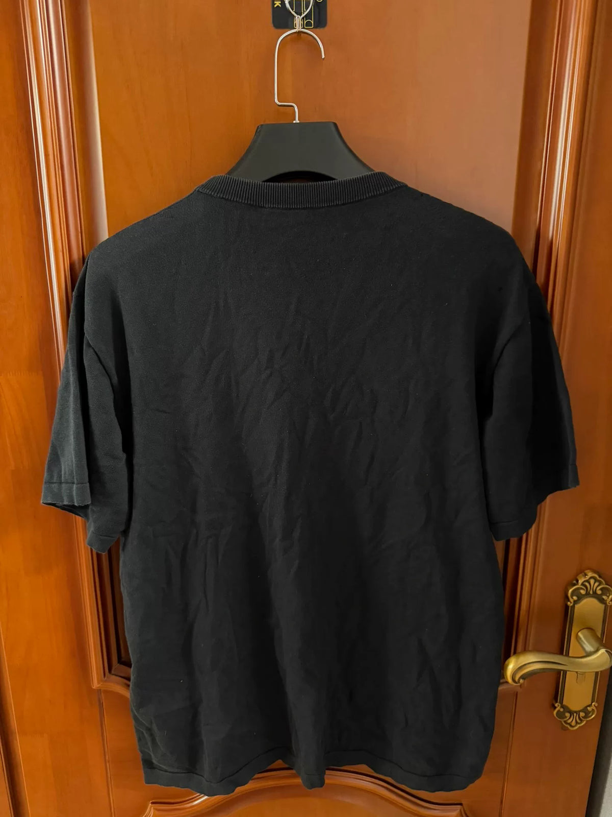 Louis Vuitton Black Portrait Knit Short Sleeve Top