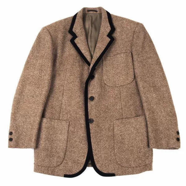 Yohji Yamamoto 1990s Wool Velvet Patchwork Suit Jacket