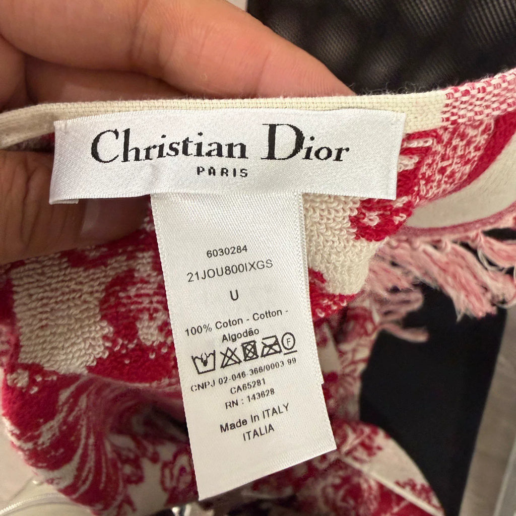 Dior Reversible Zoo Print Terry Cape