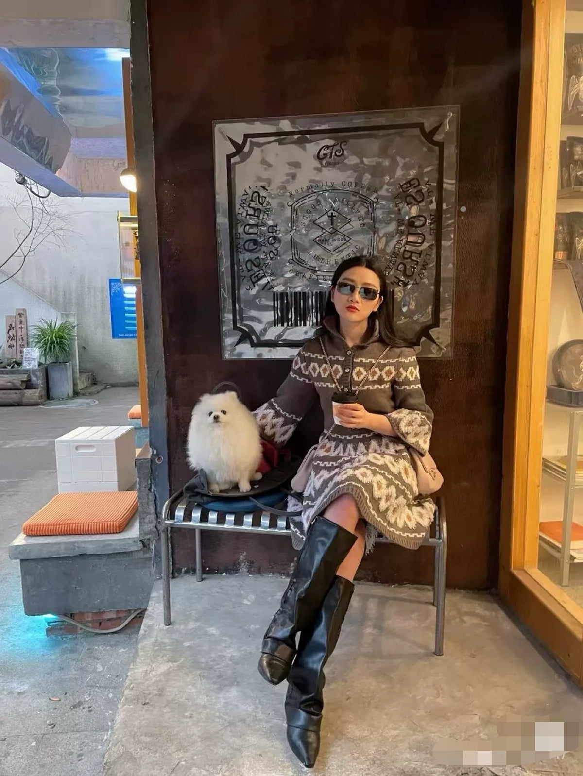 Chanel Snow Collection Knit Dress