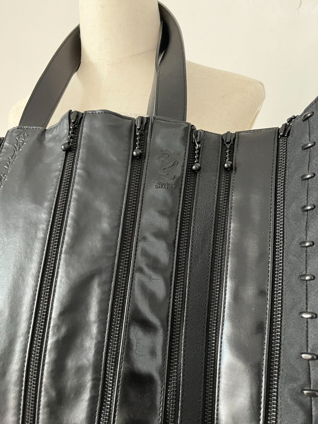 Jean Paul Gaultier Dragon Pattern Deconstructed Handbag Tote Bag