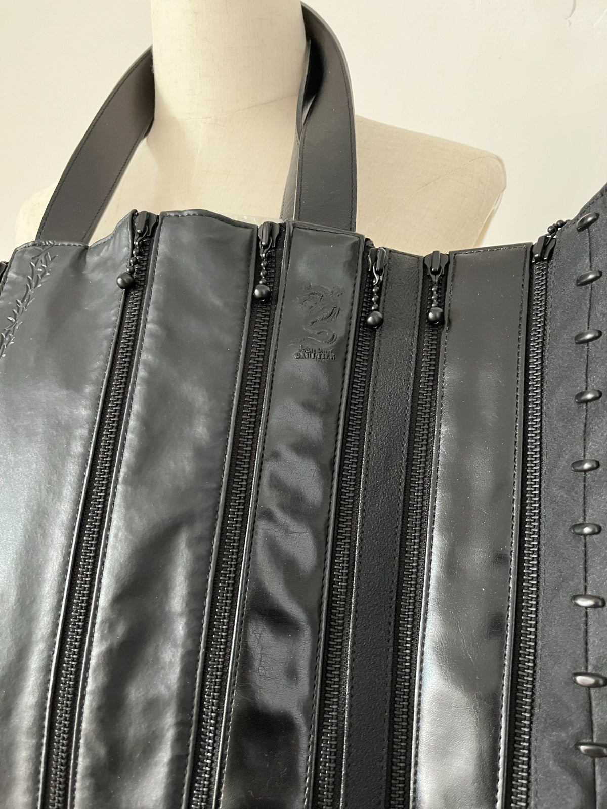 Jean Paul Gaultier Dragon Pattern Deconstructed Handbag Tote Bag