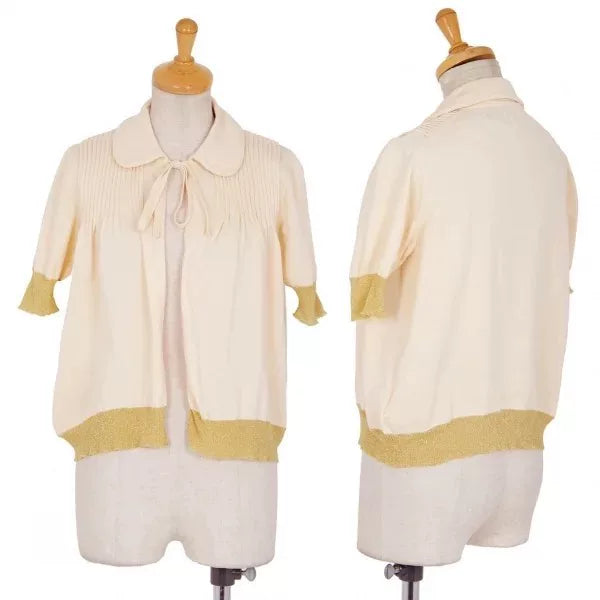 COMME des GARCONS Vintage Beige Bow Knit Top