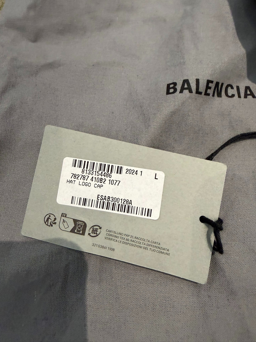 Balenciaga SS06 Cover Face Adjustable Velcro Cap
