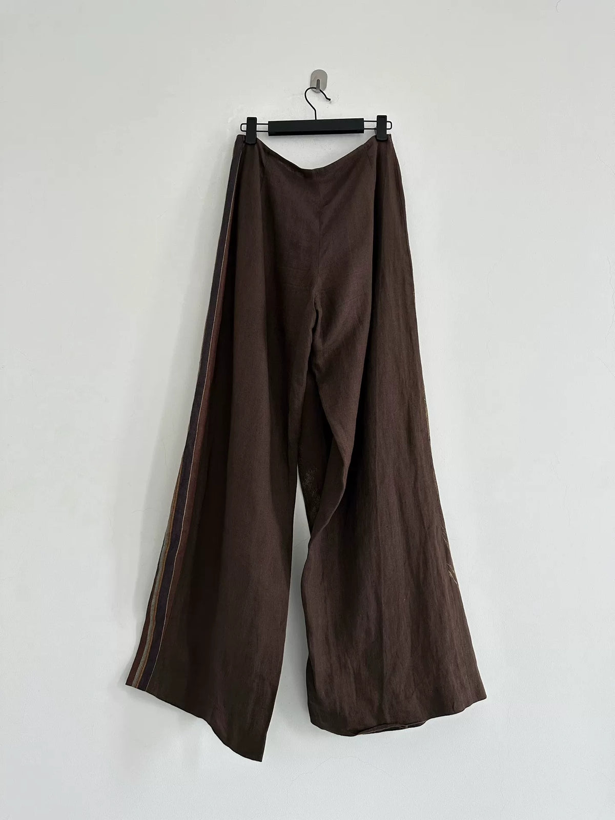 Kenzo 80s Linen Wrap-Style Wide-Leg Pants