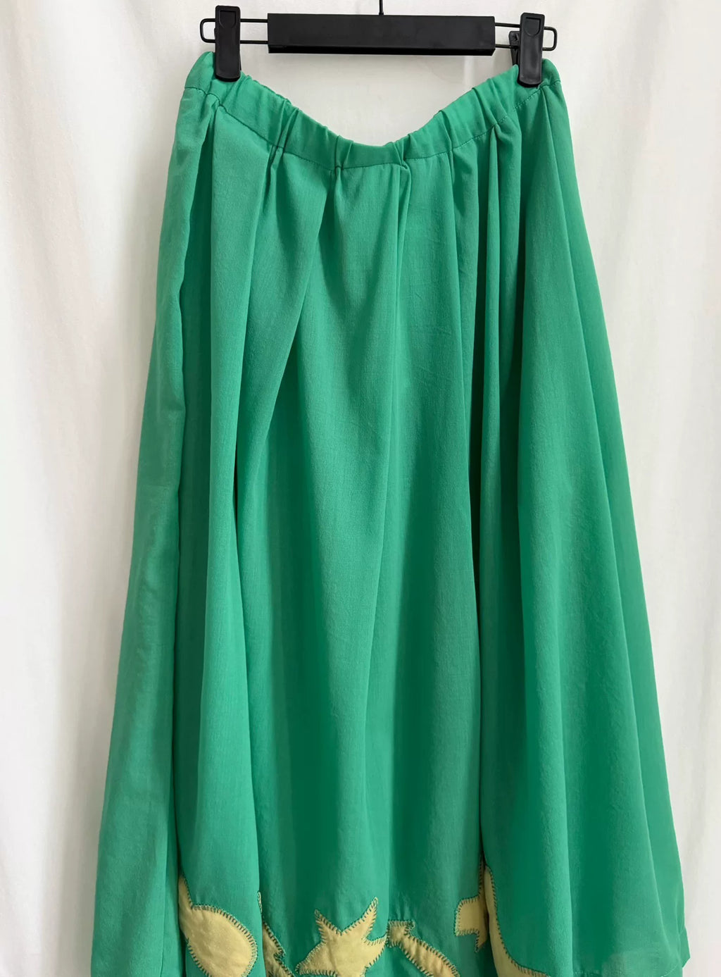 Comme Des Garcons Midi Green Wool Skirt