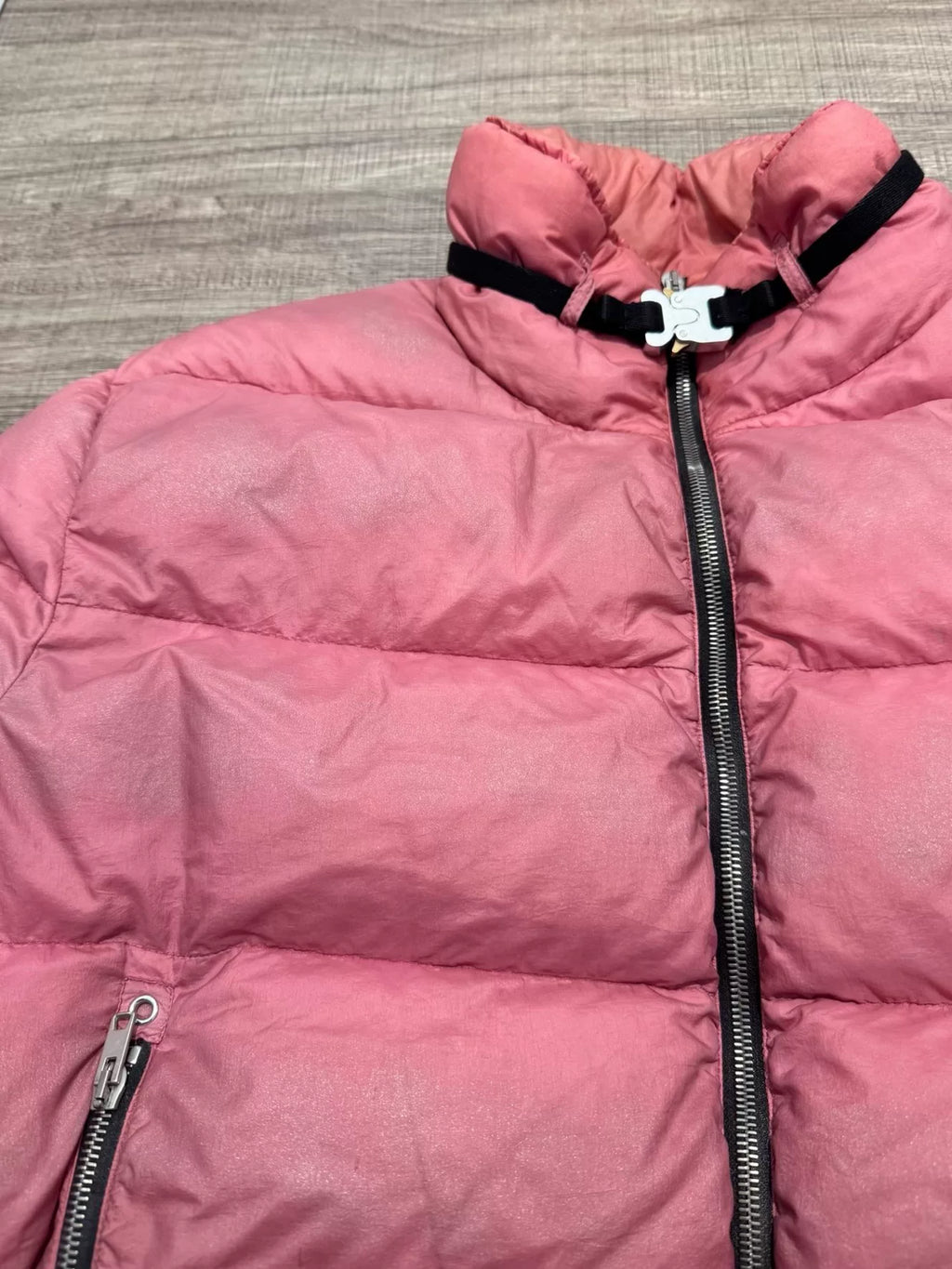 1017 Alyx 9sm FW18 Og pink Nylon Glitter Puffer Jacket
