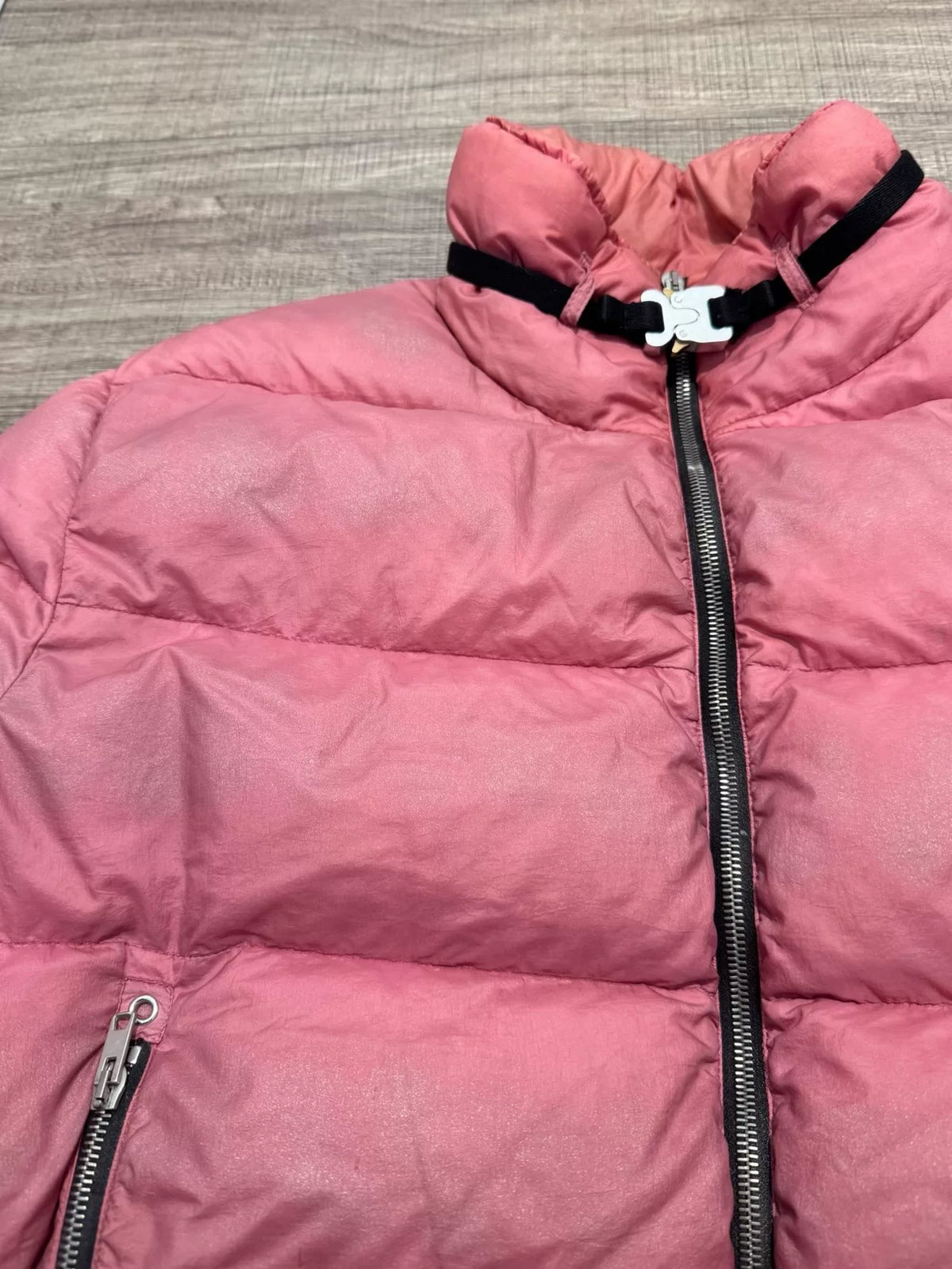 1017 Alyx 9sm FW18 Og pink Nylon Glitter Puffer Jacket