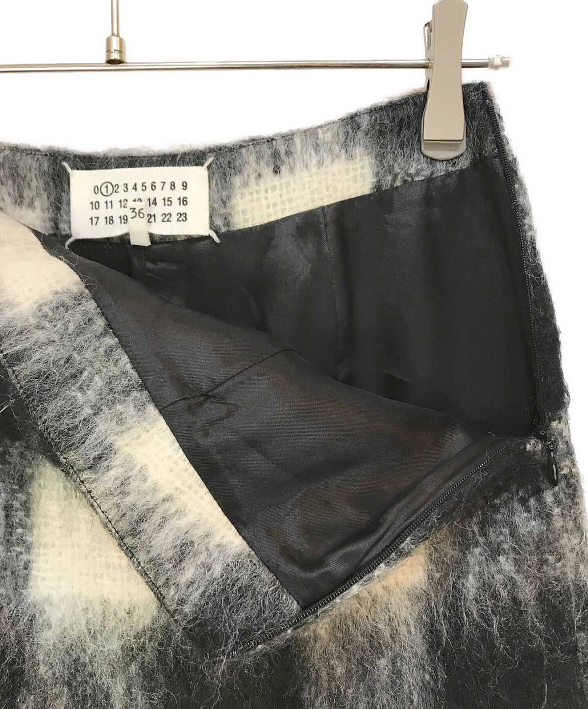 Maison Margiela Mohair Plaid Skirt