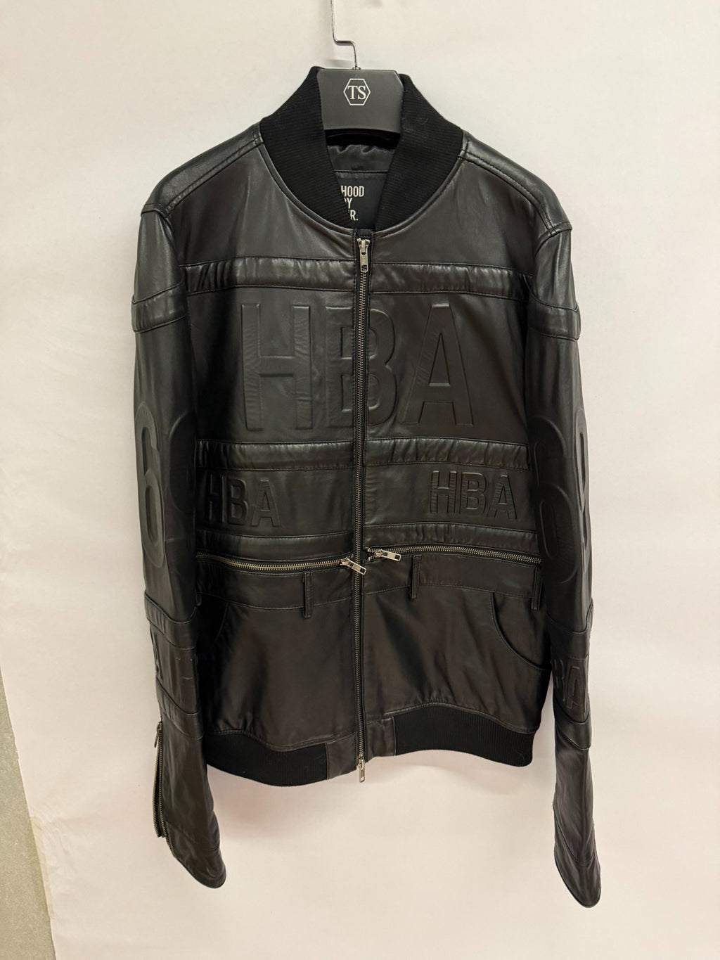 Hood By Air HBA SS15 Shayne Oliver Embossed 69 Print Leather Jacket