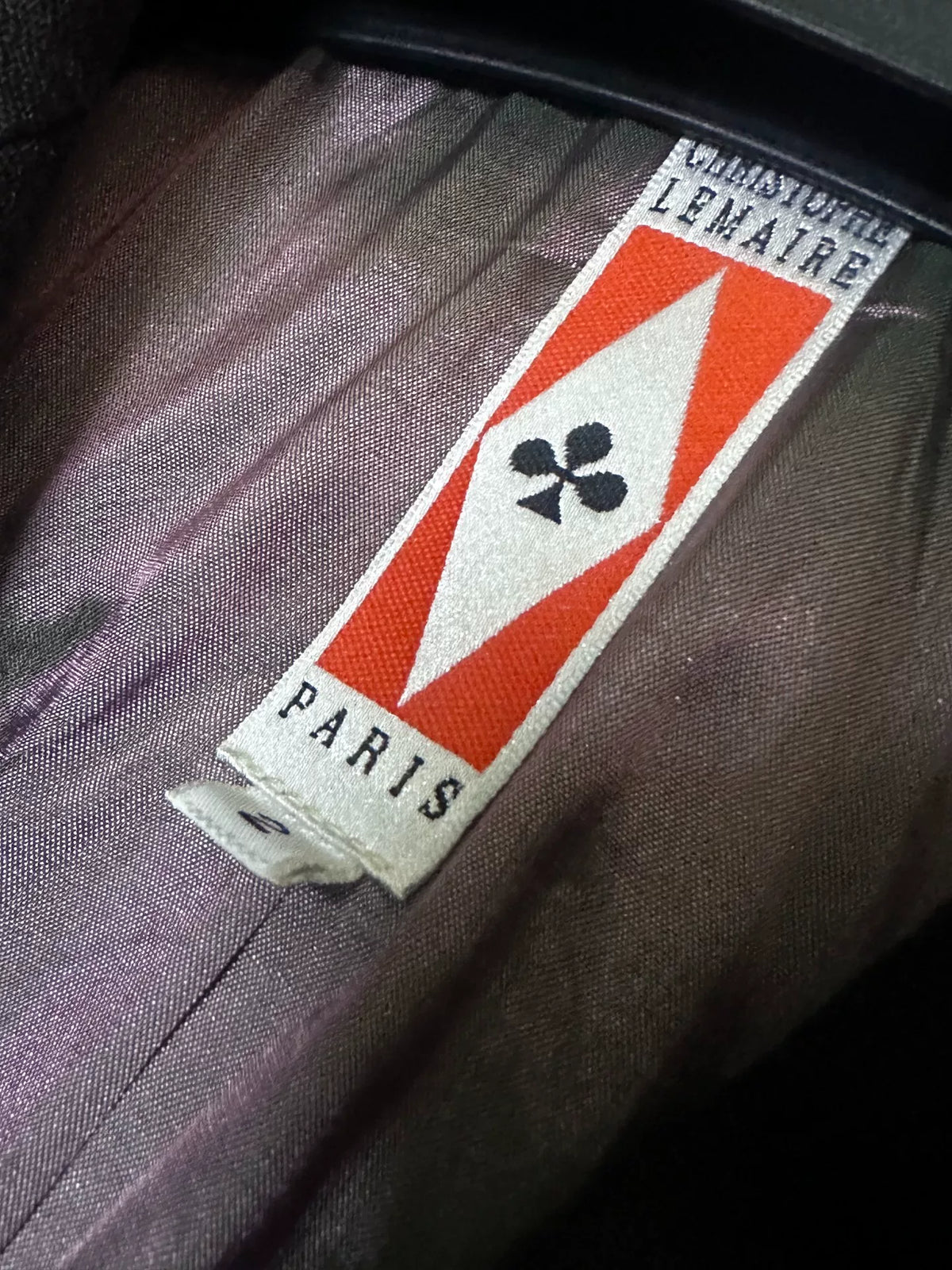 LEMAIRE iridescent dark striped coat