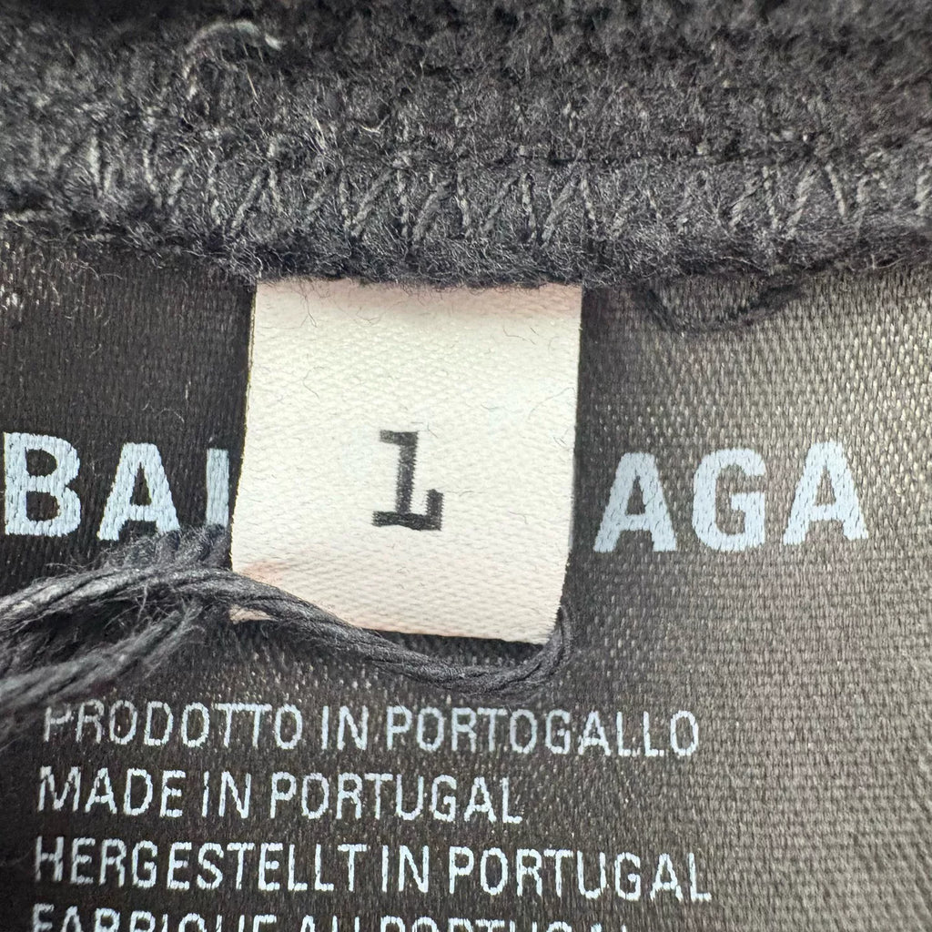 Balenciaga Black Aya Nakamura Star Poster Washed Hooded Sweater