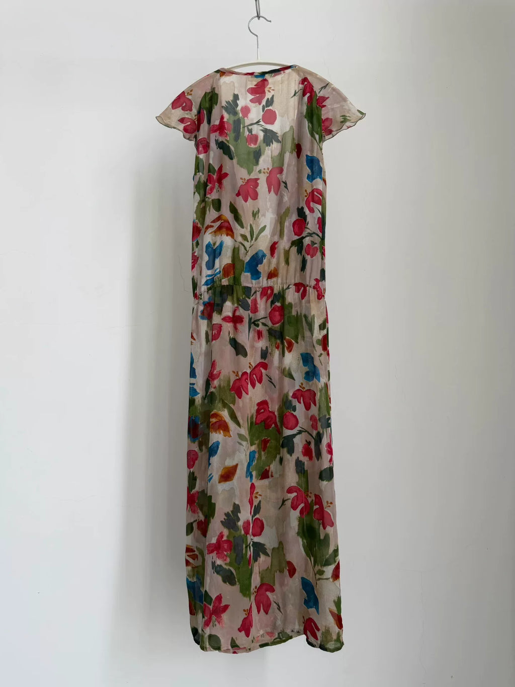 Dries van Noten Watercolor Floral Silk Dress