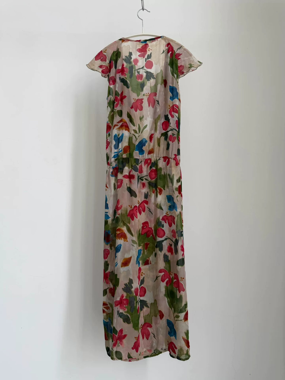 Dries van Noten Watercolor Floral Silk Dress