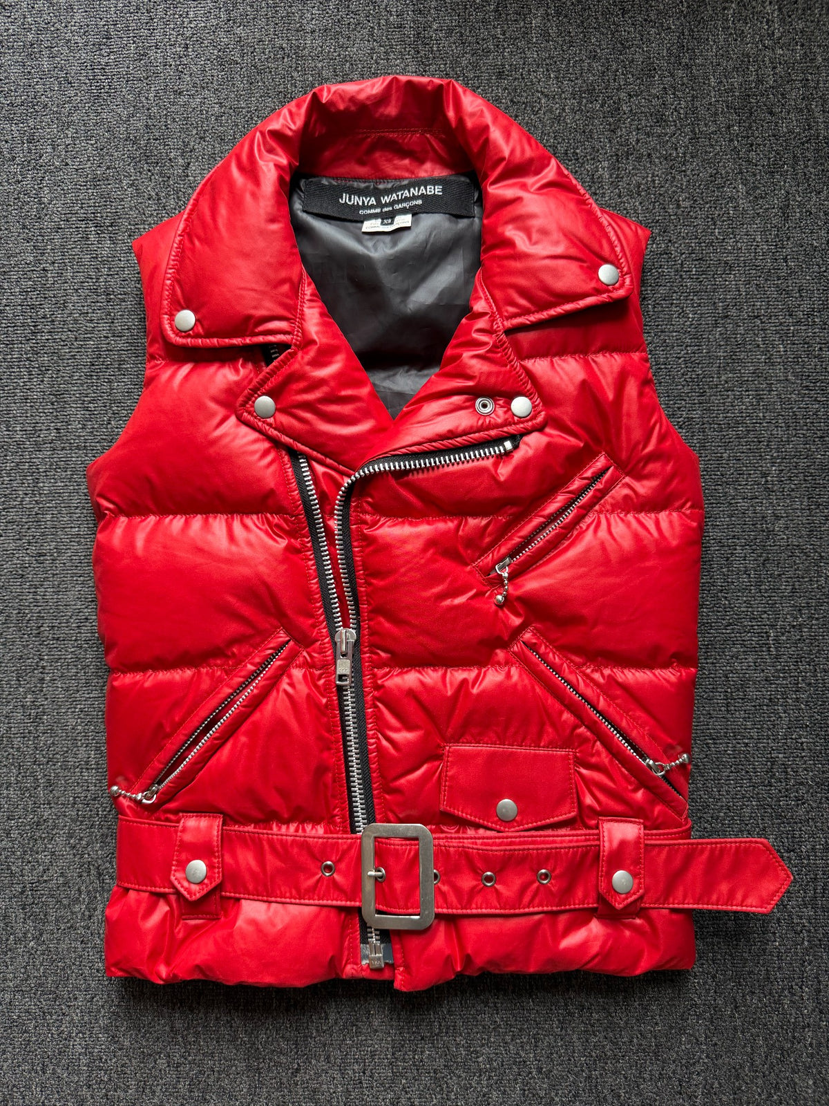Junya Watanabe Red Down Knight Jacket Vest