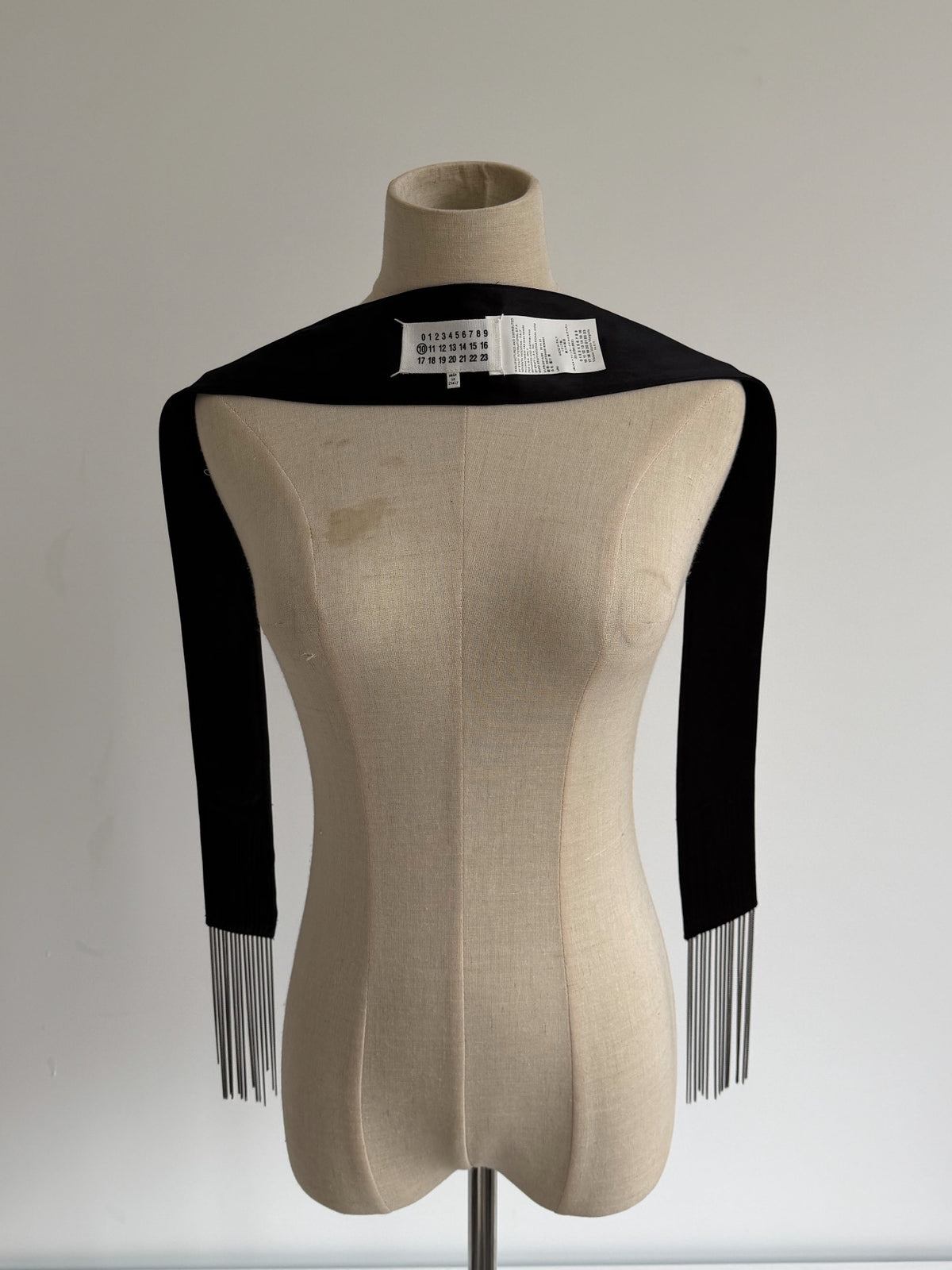 Maison Martin Margiela FW14 'Chain Fringe' Silk Scarf