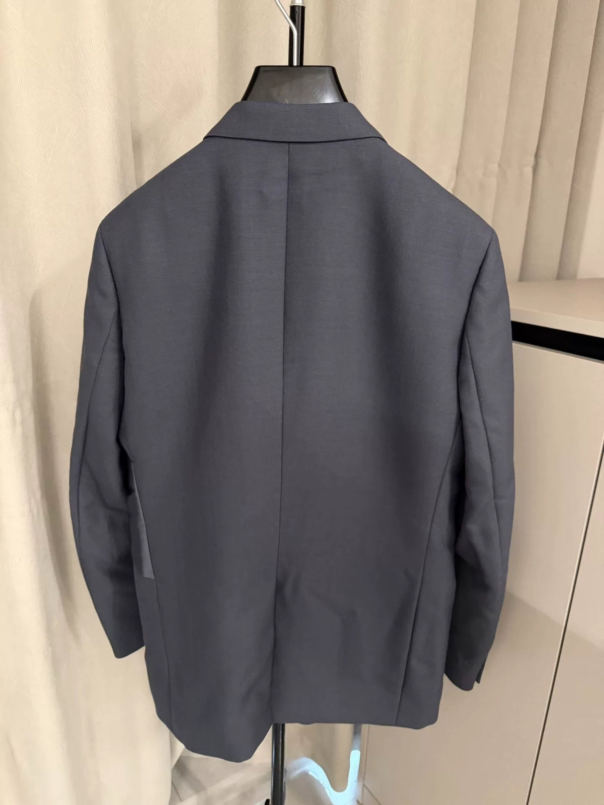 Dior SS20 Homme Haze Blue Asymmetric Deconstructed Mohair Blazer